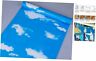 000032 Yifely Blue Sky White Clound Shelf Liner Paper Self Adhesive