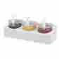 030600 077838143049 Carlisle Classic Crock Condiment Station Kit 3 Crocks 2.7 Qt