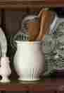 30762242355331 075-699 Park Designs Utensil Crock Levingston Stoneware Off-white