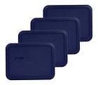 0852669038111 Pyrex Rectangle Dark Blue Cup Storage Lid For