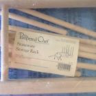 099901021412 Pampered Chef Storage Rack For Stoneware Wooden Birch Holder Organizer