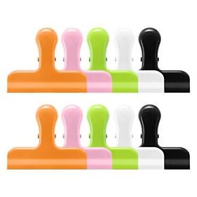 10 Pack Stainless Steel Chip Bag Clips With 5 Colors No Sharp Edges Perfect Fo
