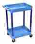 Bustc11bu 120544 Luxor Furniture 18 In 2-tier Utility Cart W Casters Blue Id 812552011904