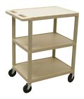 He34-p 120558 Putty Utility 3 Id Cart 18 . Shelves