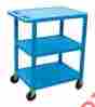 He34-bu 120559 Luxor Furniture Utility Cart W 3 Shelves In Blue Id 812552018873