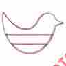 12342 Urban Trends Collection Red Metal Bird Wall Shelf Decorative Display Cabinet Kitchen