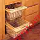 4wb-i8i-nr 14.25 Rev-a-shelf Wicker Basket W Insert O Rails 4wb-181-nr Nib New