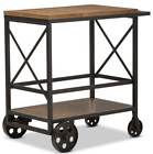 141-7507-ivg Baxton Studio Mobile Serving Cart In Brown And 842507105310