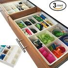 14132887 Uncluttered Designs Adjustable Drawer Dividers For Utility Kitchen Storage And