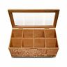 14179445 Simply Renewed Tea Box Organizer Bamboo Compartment With Magnetic Closure