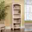 158085 Sauder 5 Shelf Library Bookcase Storage Cabinet Rack Organize Cupboard Furniture White