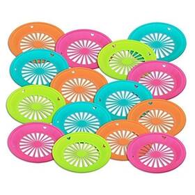 Synchkg130768 1st Choice 1 Dozen Of Reusable 9 Inches Diameter Bright Pink Blue Orange Lime