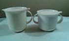 2310a 2309a Tupperware Sugar And Creamer Bowl White