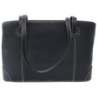 2404 Piel Leather Shopping Tote Reusable Grocery Bags Black 752527863797