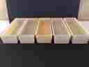 2915 Rubbermaid Vintage 5 Almond Drawer Organizers 9 X 3 Interlocking Plastic 2915 Rubbermaid Vintage 5 Almond Drawer Organizers 9 X 3 Interlocking Plastic