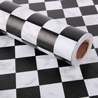 300705 Black White Mosaic Contact Paper Removable Shelf Liner 736950589639