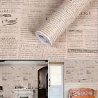 300743 Retro Beige Newspaper Contact Paper Shelf Liner 736950590086