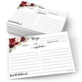 321done 074470314646 Recipe Cards Set Of 50 Floral 4 Inch X 6 - Double-sided For Weddings Bridal S 321done 074470314646 Recipe Cards Set Of 50 Floral 4 Inch X 6 - Double-sided For Weddings Bridal S