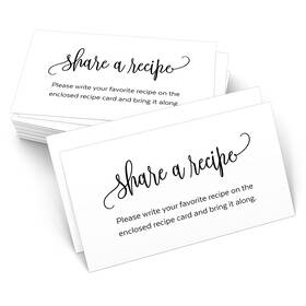 Rrc132a 321done Recipe Cards 3.5x2 White Modern Script Heavy Cardstock Set Of 50 Made In Usa