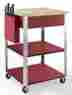 Cf3009-re 3403725 Crosley Furniture Prep Kitchen Cart In Red Id 710244201193