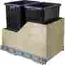 Can-wbmd35b 35-quart Hardware Resources Preassembled Double Black Pullout Waste Container System W Cans