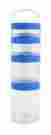 Gst-00358 4-piece Gostak Blenderbottle Stak Twist N Lock Storage Jars Starter Pak Blue 847280003587