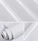43235-198179 Faux White Wood Grain Contact Paper Self Adhesive 611040496106