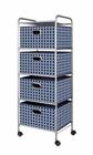 8049486 44030 Target Marketing Drawer Fabric Storage Utility Cart Navy 804948440306