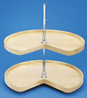 4wls-472 Rev Shelf Wood Kidney Shape Classic Corner Lazy Susans