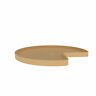4wls401-32-bs52 Inch Wood Kidney Lazy Susan With Swivel Bearing 090713005959