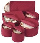 5090 Richards Homewares Quilted China Keepers 6pc Starter Set Crimson 785934116897