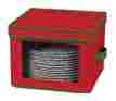 536red 52115 Household Essentials Holiday Dinner Plate Red Poly Chest With Green Trim Id