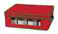 538red 52116 Household Essentials Holiday Cup Red Poly Chest With Green Trim Id