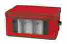 540red 52117 Household Essentials Holiday Stemware Goblet Red Poly Chest With Green Trim Id