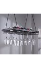 570 25 10 Wine Enthusiast Metal Hanging Glass Rack 031333023794