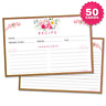 5823795433 Novasolutions Floral Recipe Cards Pink Premium Card 696538187759
