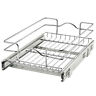 5wb1-1218cr-1 Single Kitchen Cabinet Pull Out Wire Basket Open 090713029788