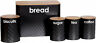 625774914389 Denny Black Kitchen Storage Set With Airtight Bamboo