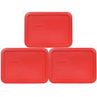 685642861228 Pyrex Cup Red Rectangle Storage Container Lid Pack