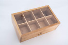 689354600984 Zenha Deluxe Natural Bamboo Tea Storage Box Full