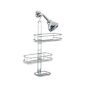 0814927 69286 Interdesign Linea Adjustable Shower Caddy Powder Coated Silver 081492692867