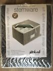 710931077 Richards Homewares Grey Quilted Stemware Storage Chest
