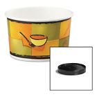 0377002 71849 Huhtamaki Soup Food Containers Lids Streetside Pattern Oz 037700718492