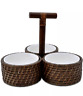 727870185827 Fifth Capri Isle Rattan Condiment Caddy