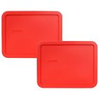 761835205151 Pyrex Red Cup Rectangular Plastic Lid Pack