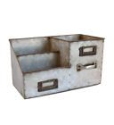 770002 Colonial Tin Works Metal Three Bin Desk Organizer 801106170563