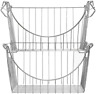 786411049752 Benzoyl Home Stacking Wire Baskets With Handles Fruit