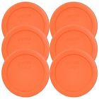 793585068779 Pyrex Round Cup Orange Storage Lids For Glass