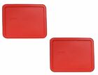 793588983246 Pyrex Red Rectangular Storage Plastic Cover Pack Of