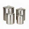 798837910714 Old Dutch Piece Hammered Canister Set Brushed Nickel
